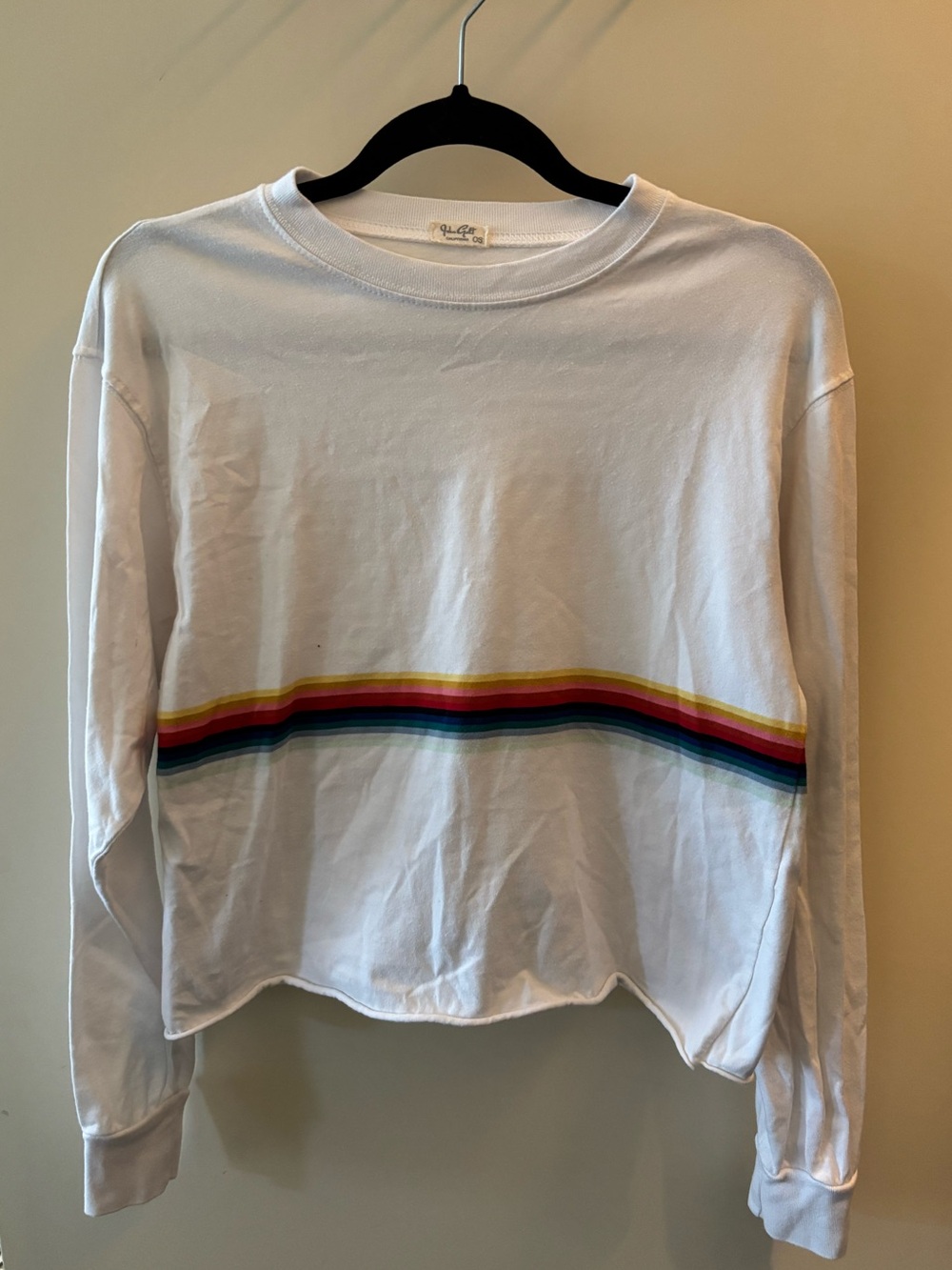 John Galt Rainbow Stripe Long-Sleeve